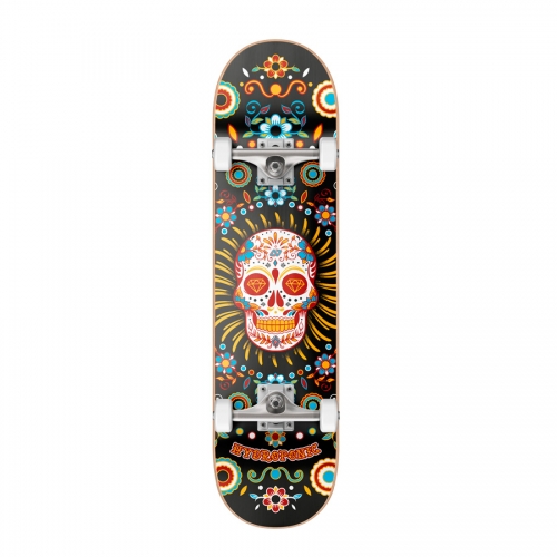 Complete Skate MEXICAN SKULL Black