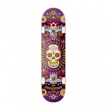 Complete Skate MEXICAN SKULL Purple