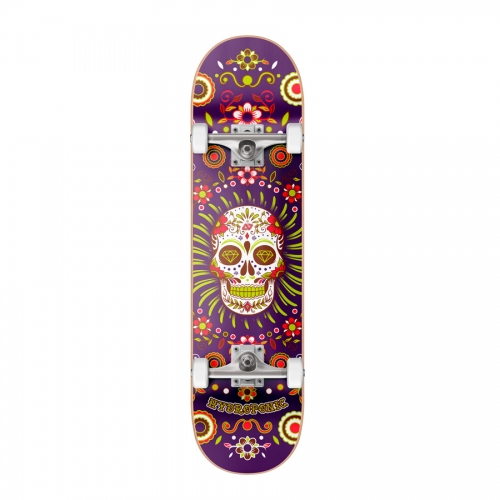 Skate Completo MEXICAN SKULL Purple