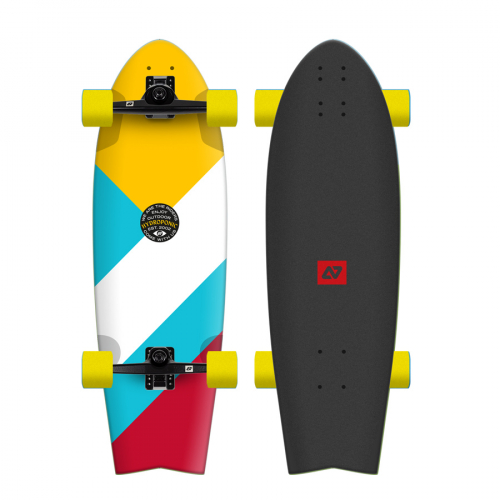 Surfskate FISH 31,5'' Vortex 2.0 Yellow Red