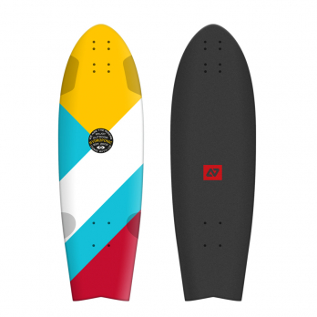 Surfskate Deck FISH 31,5'' Vortex 2.0 Yellow / Red