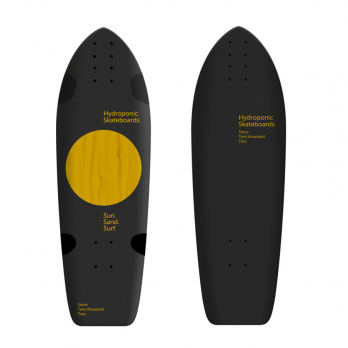 Surfskate / Cruiser Deck SQUARE 31,5'' Lunar Black/Yellow