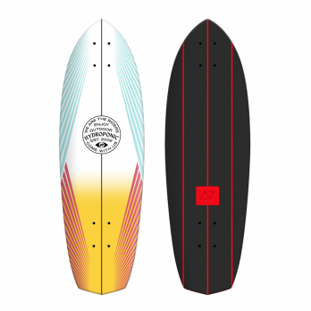 Surfskate / Cruiser Deck DIAMOND Lines White