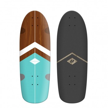 Surfskate / Cruiser Deck ROUNDED Classic 3.0 Turquoise