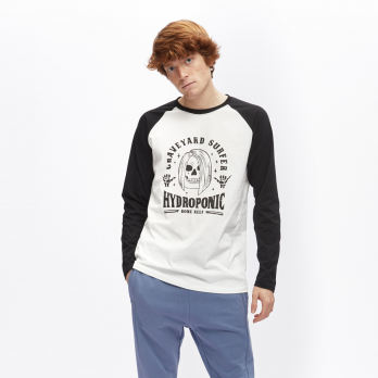 Long Sleeve T-Shirt GRAVEYARD Black / White 2