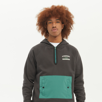 Sudadera con Capucha INFINITE Charcoal / Green