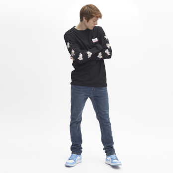 Long Sleeve T-Shirt PINK SLEEVE Black 2