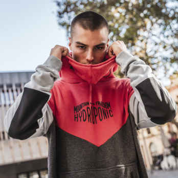Hoodie DH MOUNTAIN Terracota / Grey / Misty Blue 2