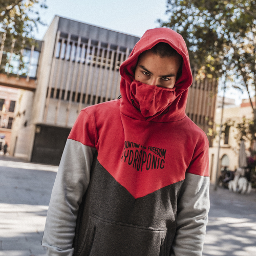 Sudadera con Capucha DH MOUNTAIN Terracota / Grey / Misty Blue
