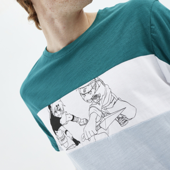 T-Shirt NARUTO KUNAI Teal Green / White / Blue 2