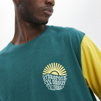 T-Shirt ONOFRE Teal Green / Black / Yellow 2