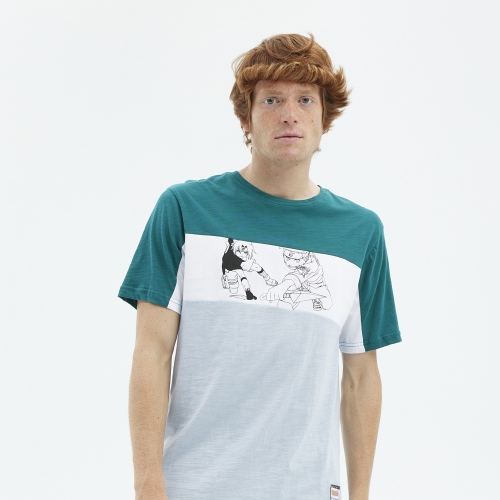 T-Shirt Youth NARUTO KUNAI Teal Green / White / Blue