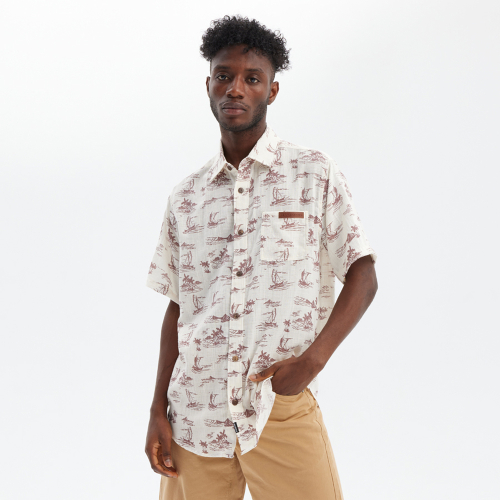 Shirt Youth LOBSTER Natural / Burgundy
