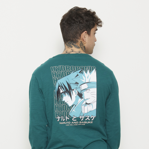 Camiseta de Manga Larga NARUTO SASUKE Teal Green