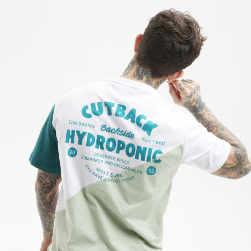 T-Shirt CUTBACK White / Green