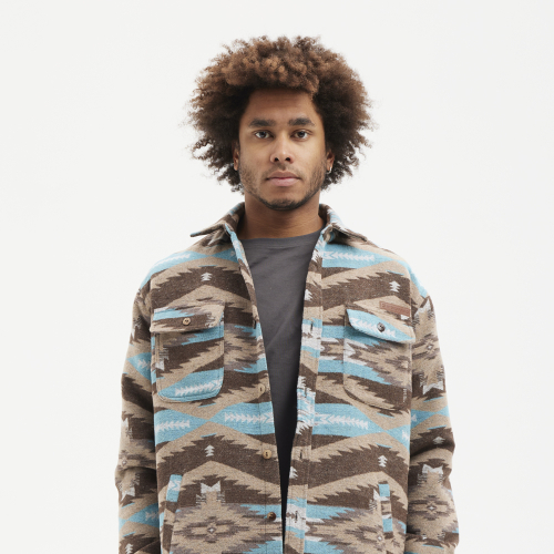 Camisa - Chaqueta TOWER Brown Turquoise Navajo