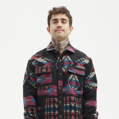 Shirt - Jacket AZTEC Black Vivid Aztec