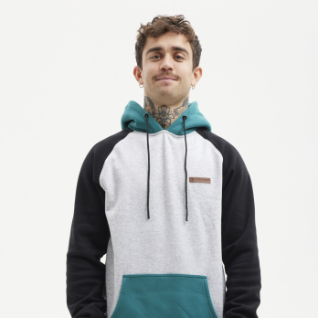 Sudadera con Capucha MURPHY Black / Heather Grey / Green