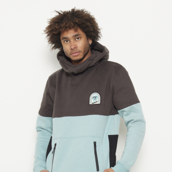 Sudadera con Capucha DH GLOBE Charcoal / Heather Acqua 2