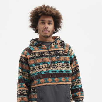 Sudadera Polar DALTON Brown Turquoise