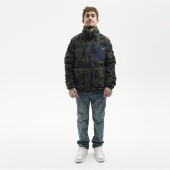 Fleece Hoodie LOBO Green / Navy