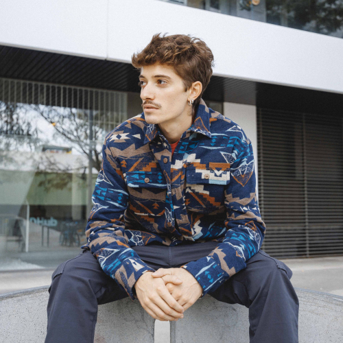 Shirt - Jacket GOLETA Navy Aztec