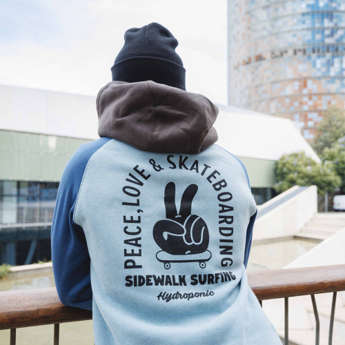 Sudadera con Capucha PEACE Blue / Acqua / Charcoal