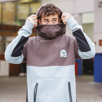 Hoodie DH GLOBE Charcoal / Heather Acqua