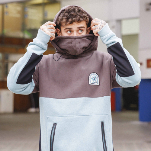 Hoodie DH GLOBE Charcoal / Heather Acqua
