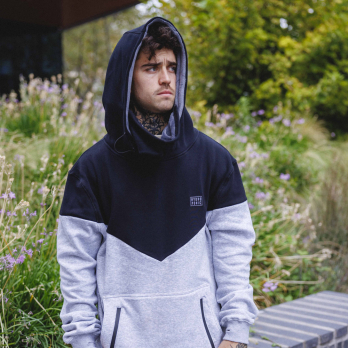 Sudadera con Capucha DH PLOW Black / Heather Grey