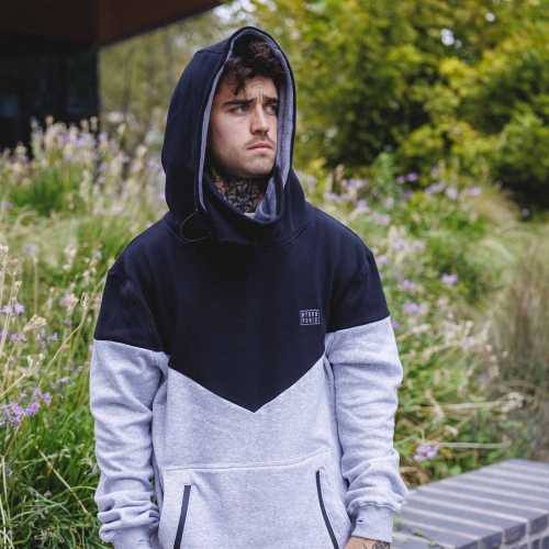 Sudadera con Capucha DH PLOW Black / Heather Grey