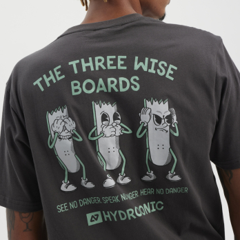 T-Shirt WISE BOARDS Charcoal