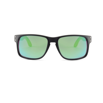 Sunglasses EW CROWN Black + Green Mirror 2
