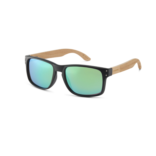 Sunglasses EW CROWN Black + Green Mirror