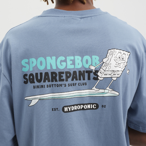 Camiseta Infantil BOB ESPONJA SURF Blue Grey