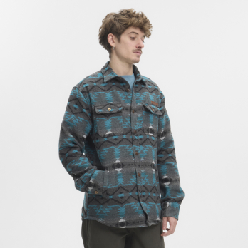 Shirt - Jacket SAUK Grey Blue Navajo