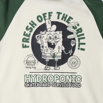 Sudadera con Capucha BOB ESPONJA FRESH Dark Green Off White 2
