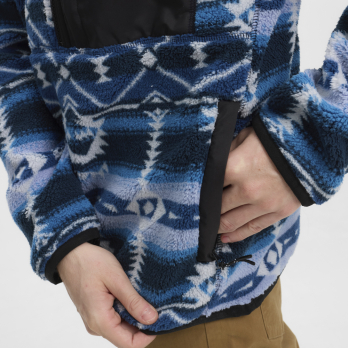 Fleece Hoodie RUMBLE Blue Navajo 2