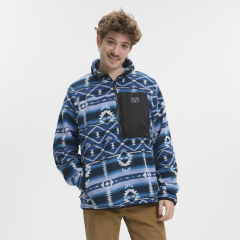 Fleece Hoodie RUMBLE Blue Navajo