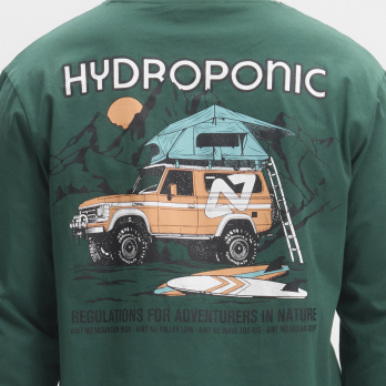 Long Sleeve T-Shirt Youth CAMPING Dark Green