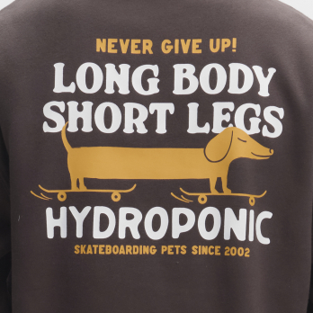 Crewneck Youth DACHSHUND Charcoal 2