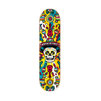 Skate Deck MEXICAN SKULL 2.0 Yellow