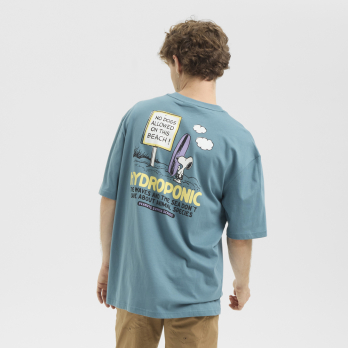 T-Shirt PEANUTS NO DOGS Teal 2