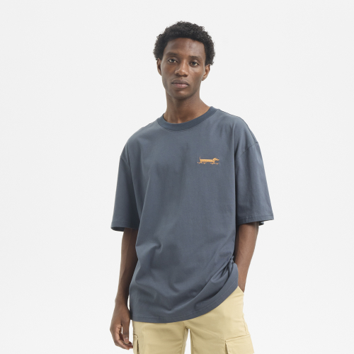 T-Shirt LONG DOG Dusty Navy