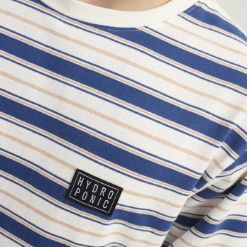 T-Shirt MELROSE White - Blue Stripes 2