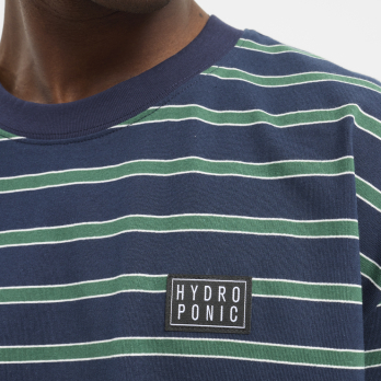 Camiseta METRO Navy - Green Stripes 2