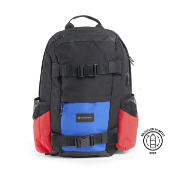 Skate Backpack BG KENTER Black / Blue / Red