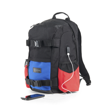 Skate Backpack BG KENTER Black / Blue / Red 2