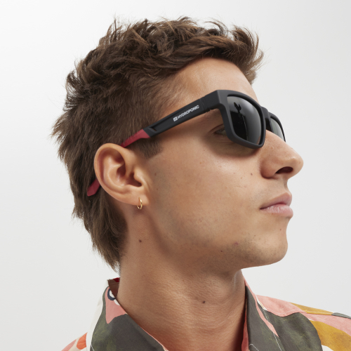 Sunglasses EW METRO Rubber Black / Red + Green