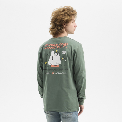 Camiseta de Manga Larga PEANUTS SKI LIFT Forest Green